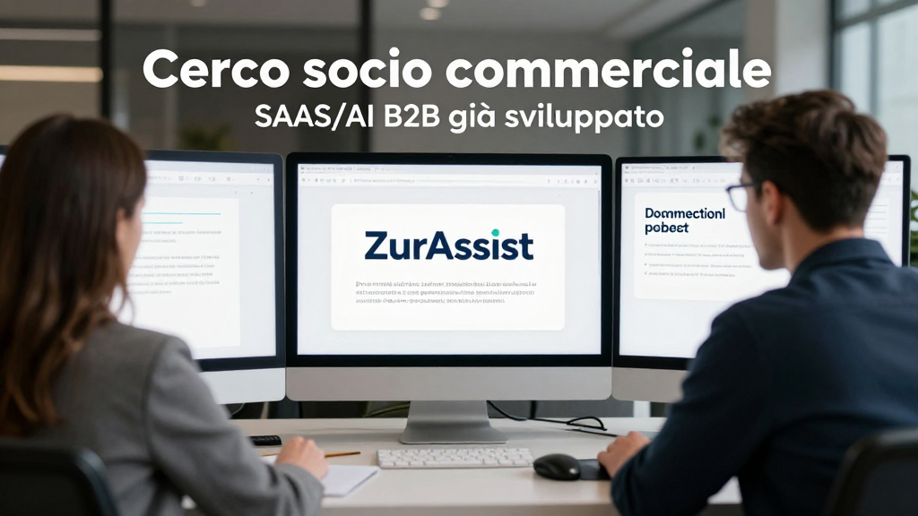Cerco socio commerciale per progetto SaaS/AI B2B già sviluppato